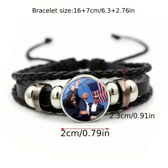 Trump Leather Bracelet - Picture 4 of 8